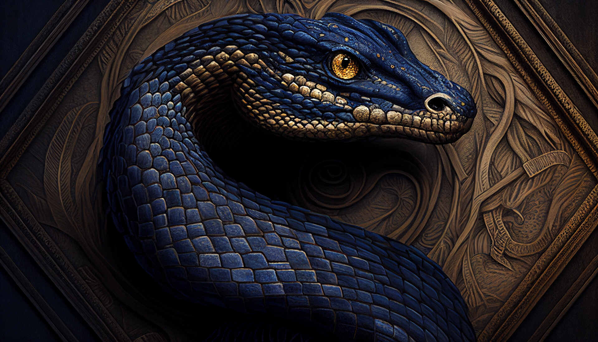 HD wallpaper blue snake  Wallpaper Flare