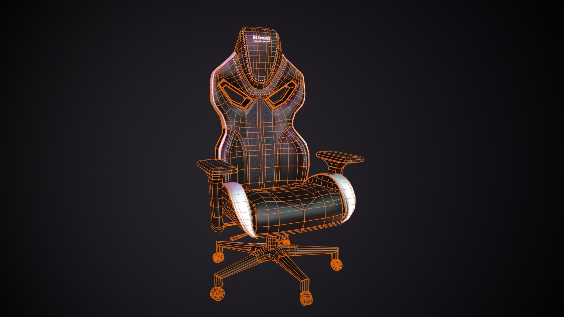 SANDBERG Commander Gaming Stuhl Schwarz