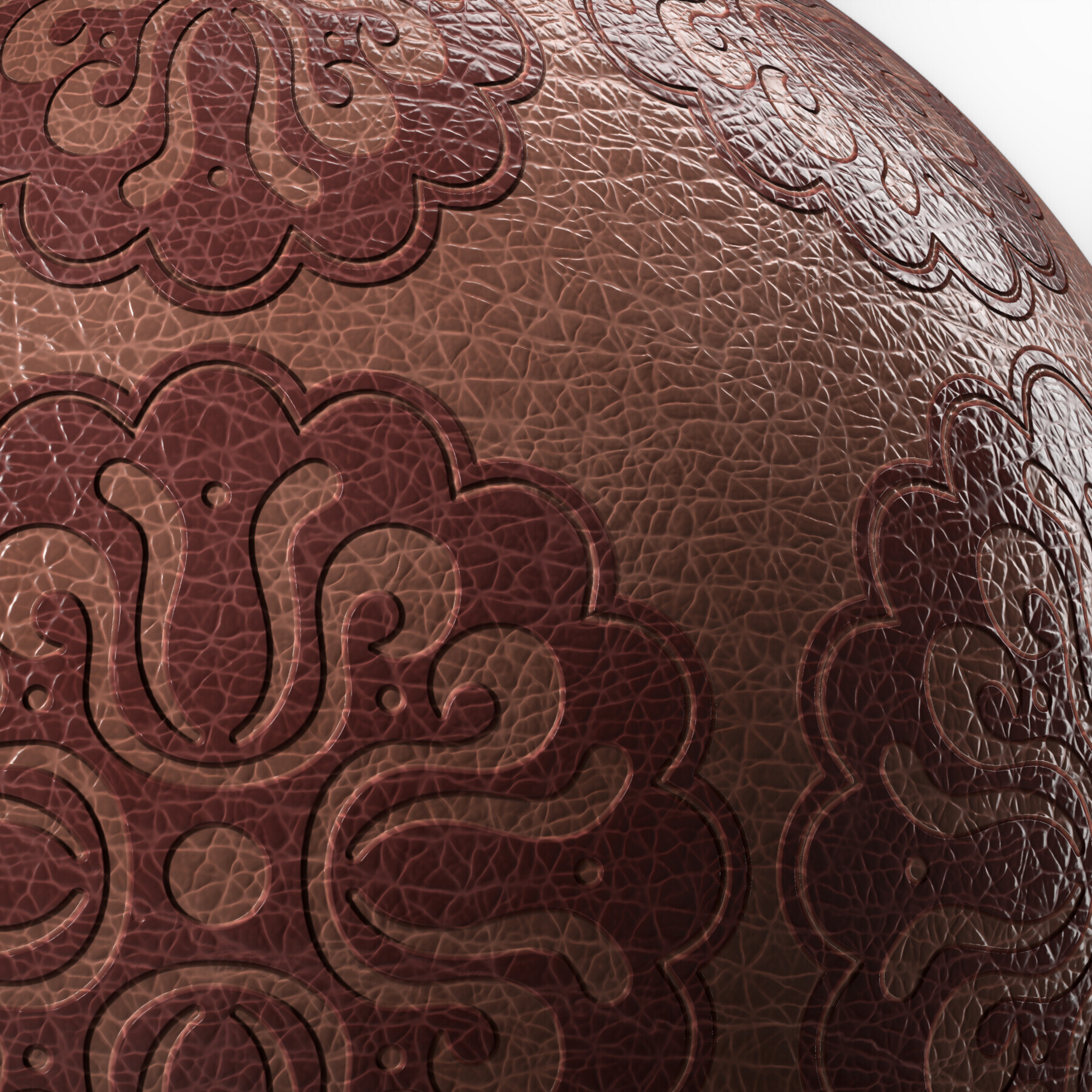 Leather Materials 20- Leather Ornament Pattern By Sbsar-Pbr 4k Seamless 3d  model Buy Download 3dbrute