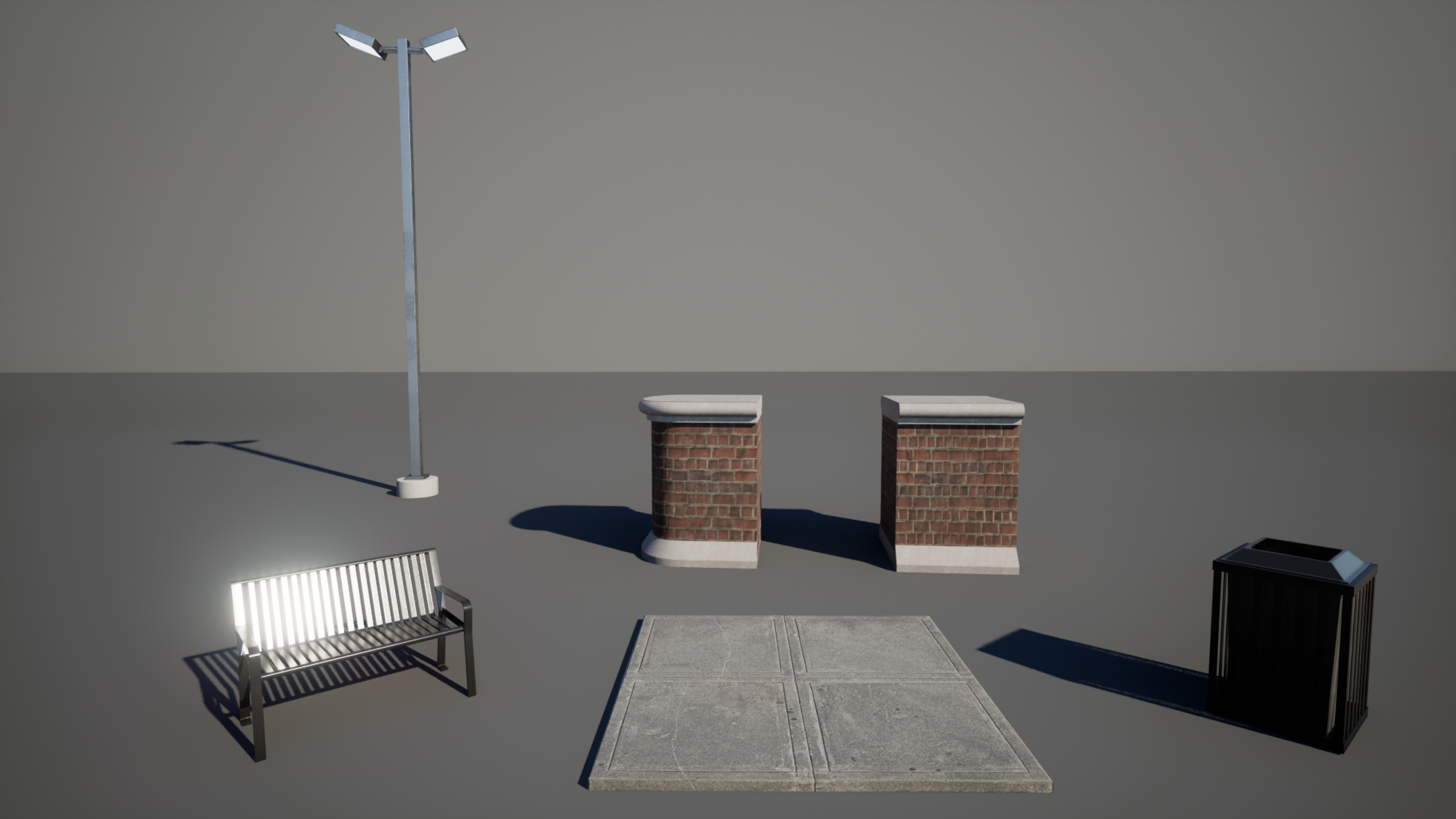 All assets shown were created and textured with either a tiling texture, custom texture, or a texture trim/atlas sheet.
