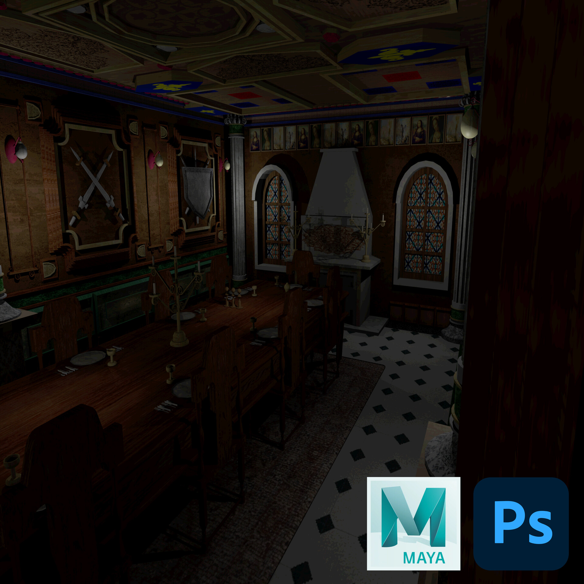 ArtStation Clock Tower Dining Room