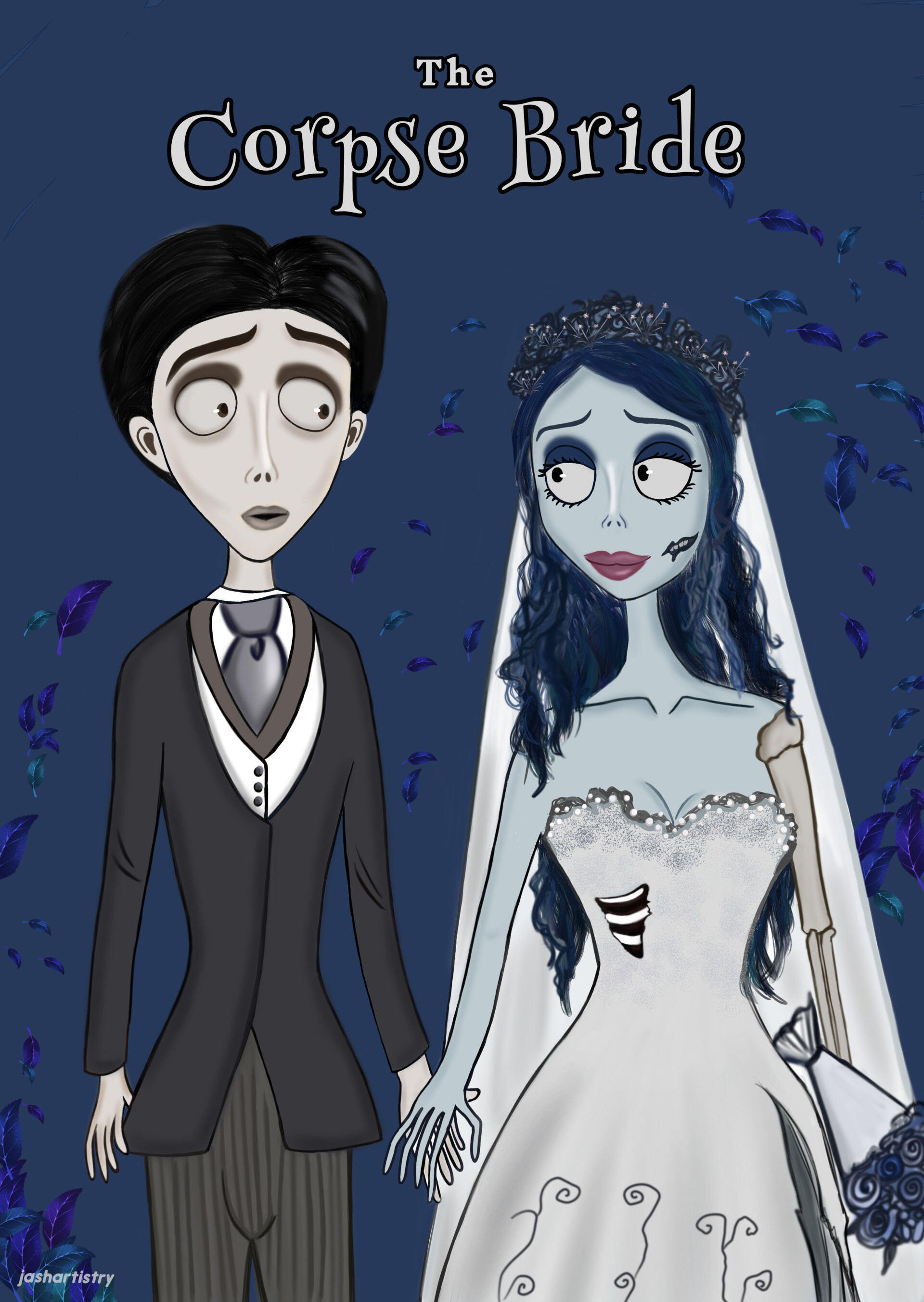 Emily & Victor Poster con cornice Corpse Bride