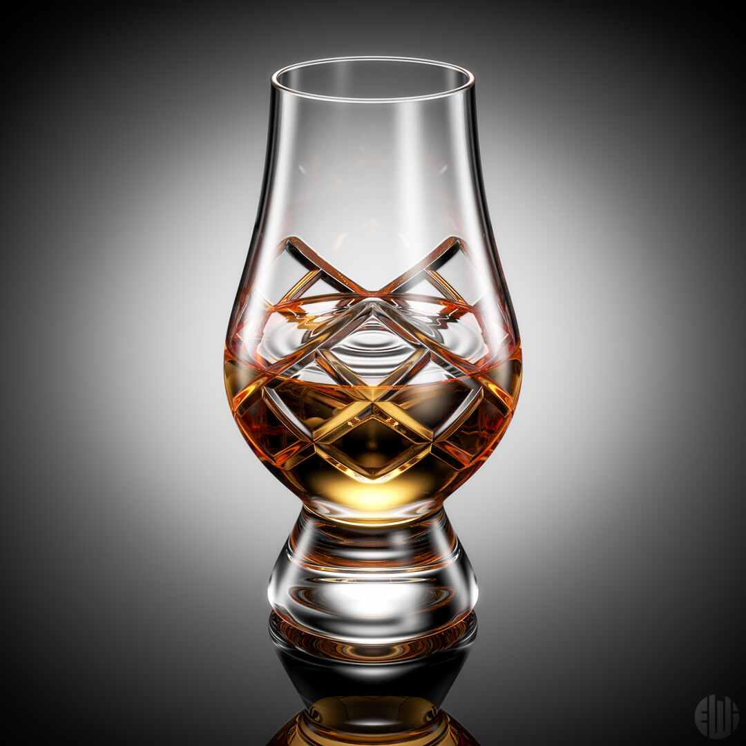 ArtStation 3D Whisky Glass Free Normal Map