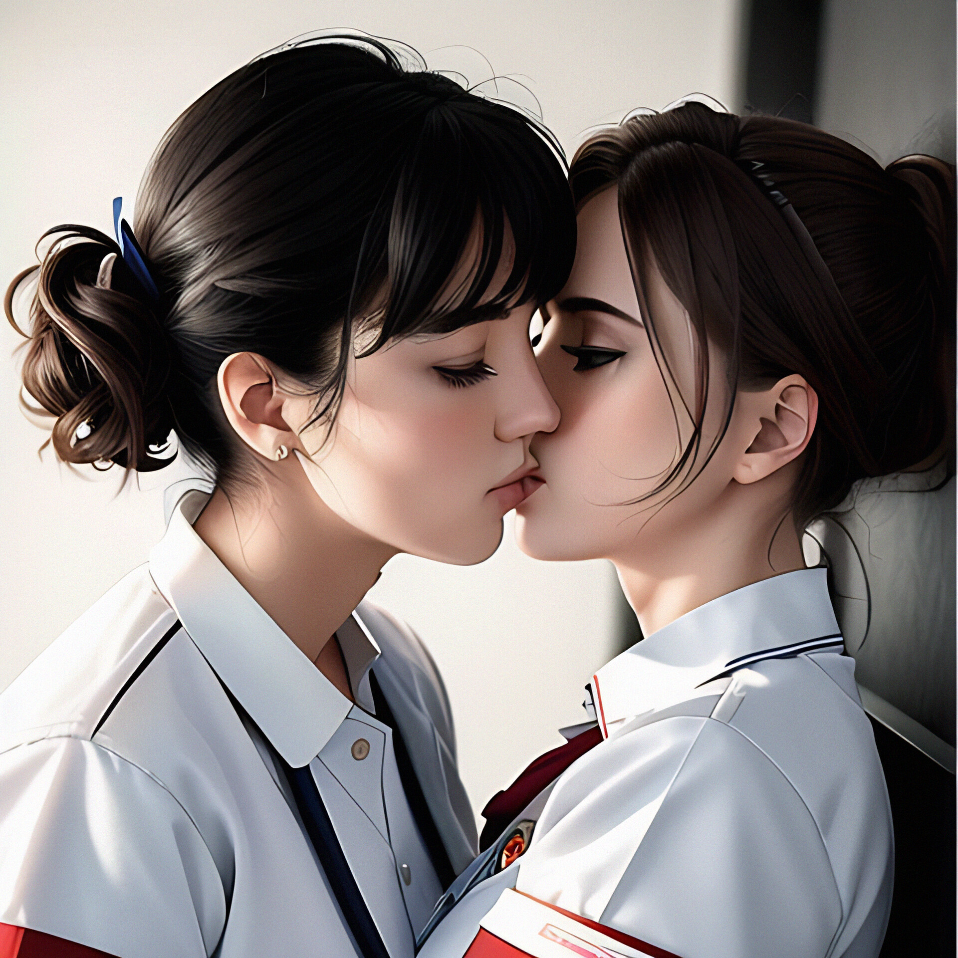 Artstation Lesbian Nurses Kissing