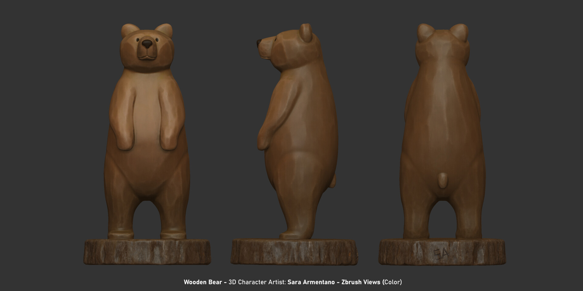 Bear meeting Monkey! Simple Stylized Bear Sculpt : r/blender