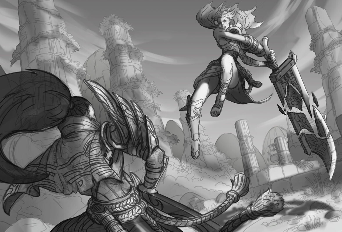 Yasuo and Riven Fan Art