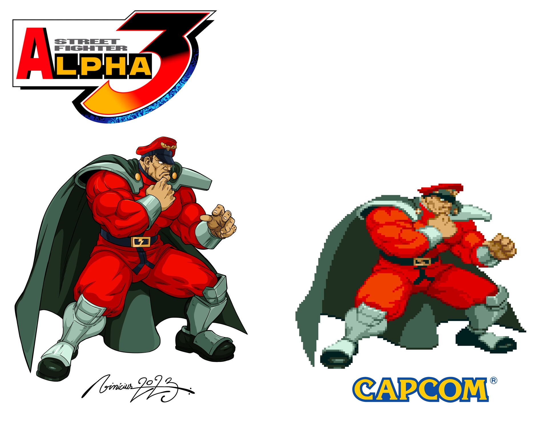 ArtStation M Bison street fighter remake by Vinicius Moura