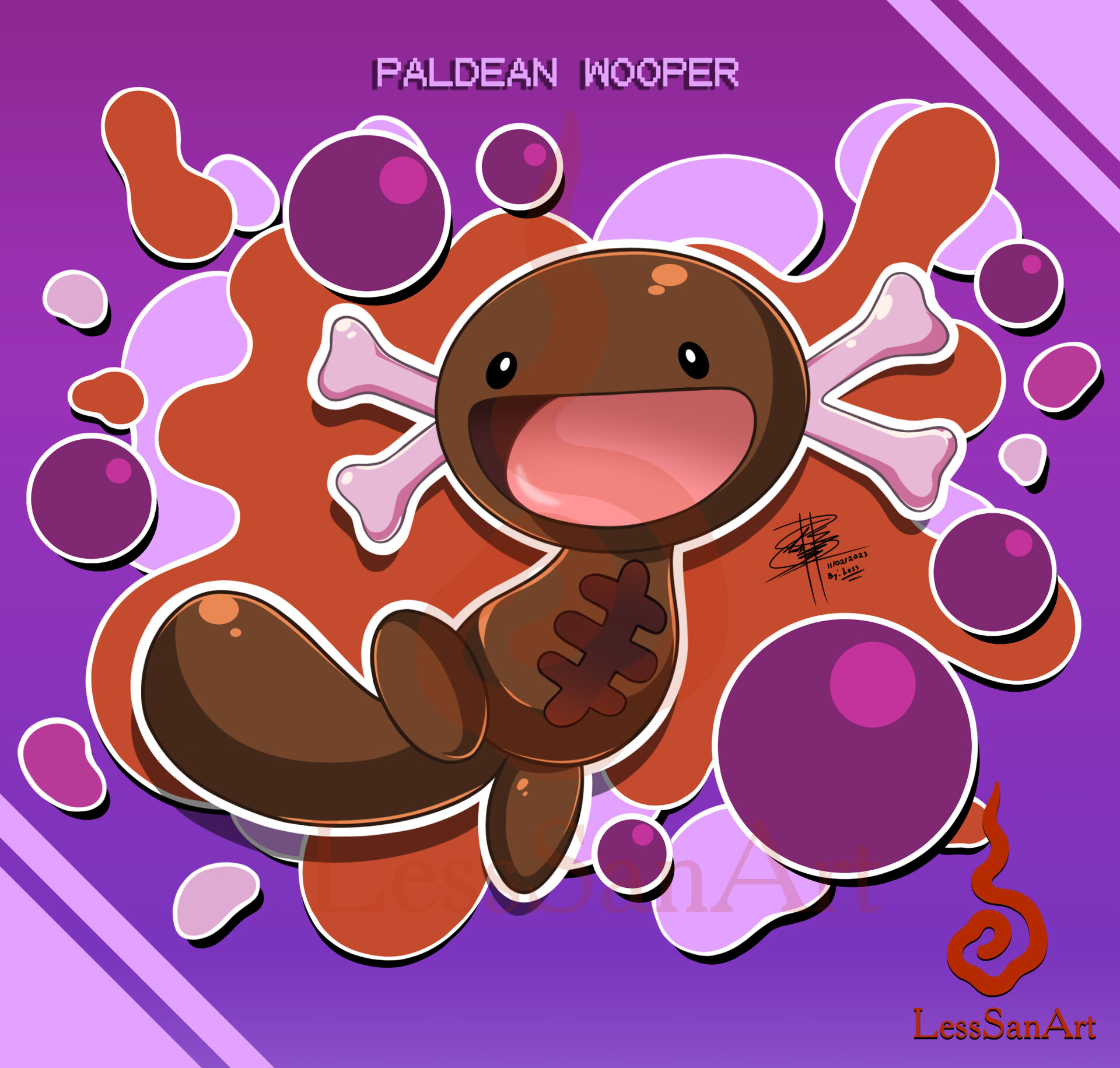 ArtStation Paldean Wooper FanArt