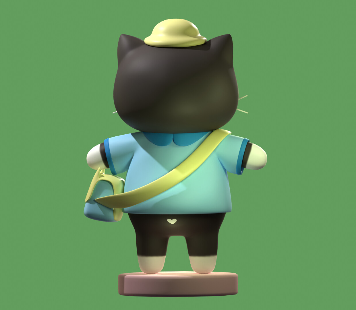 Catto Orthographic Back View