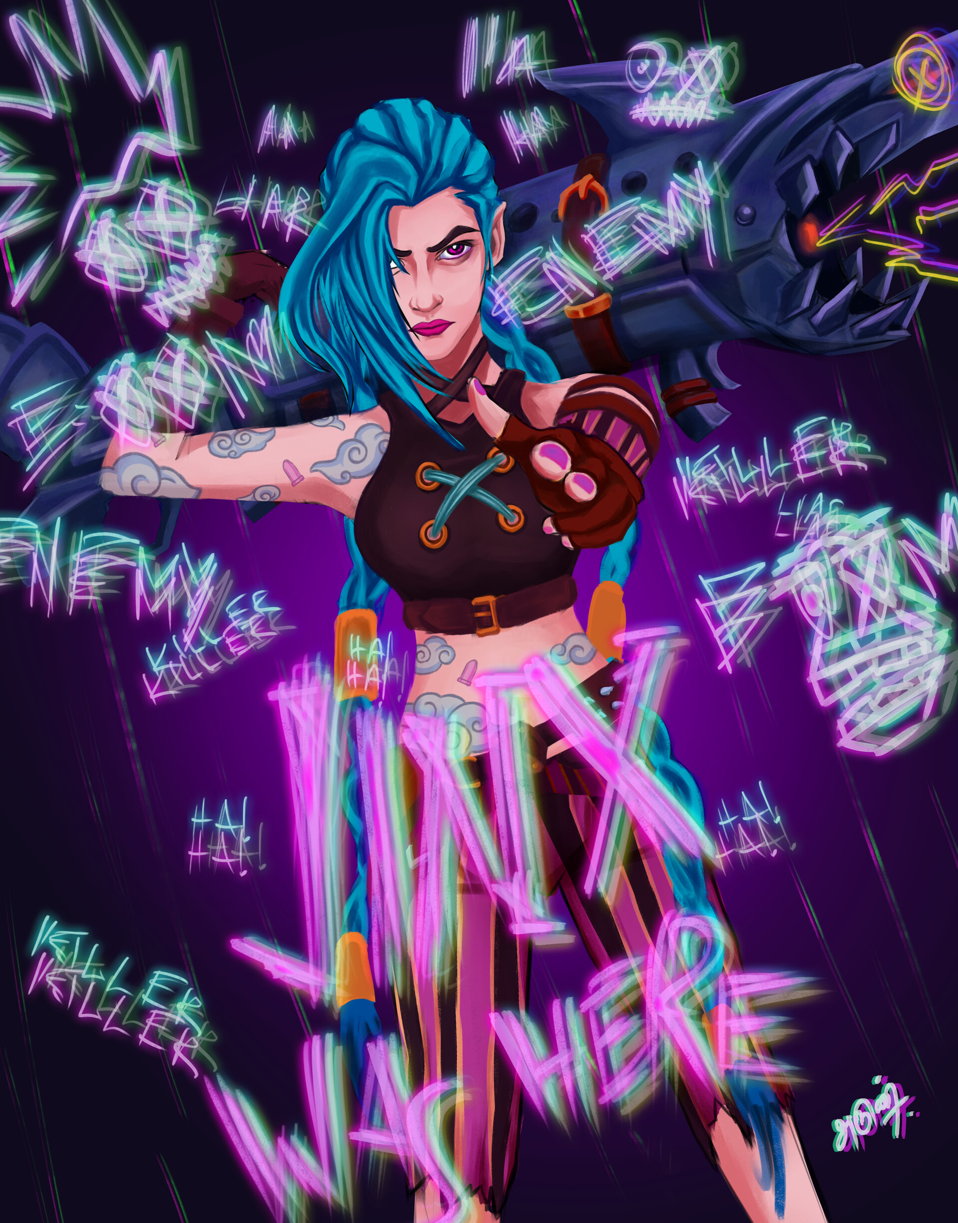 ArtStation Jinx Character Concept art