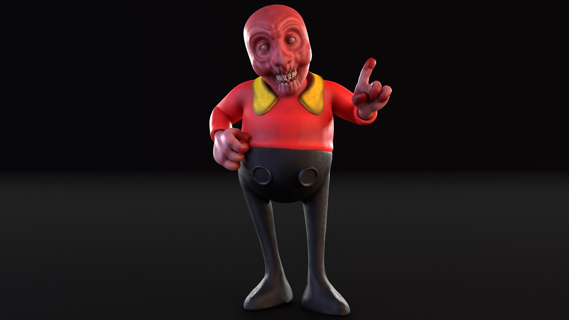 edited official Eggman render to be Starved Eggman by