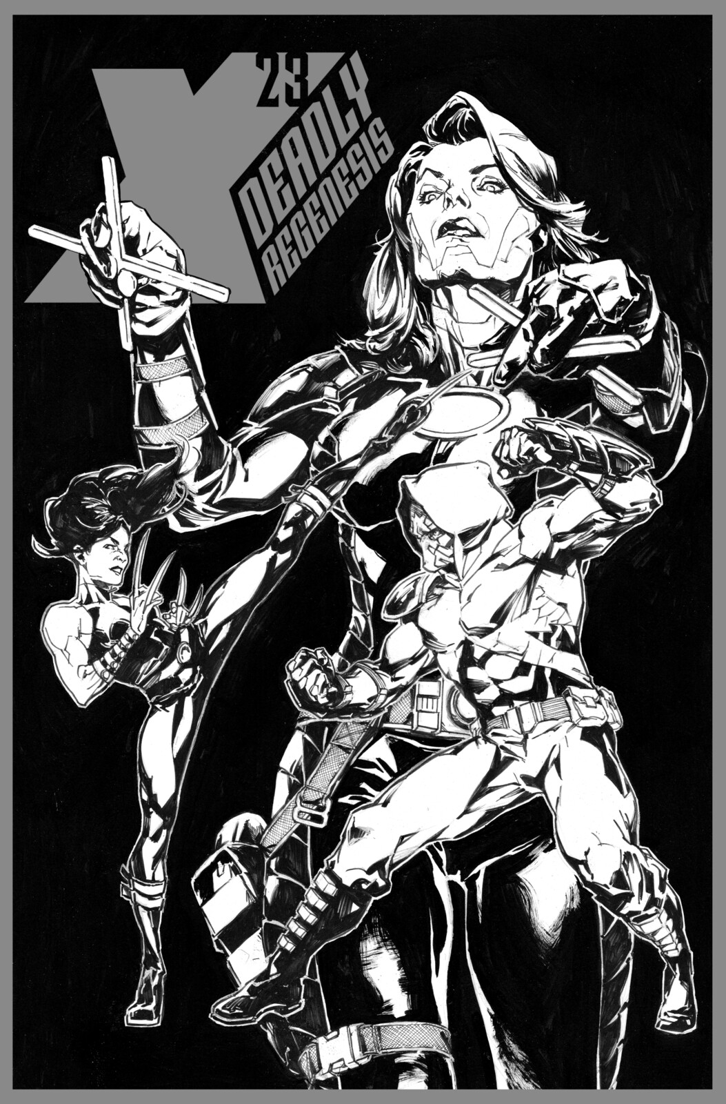 Inked original art for X-23: DR Issue 3 (Sold).