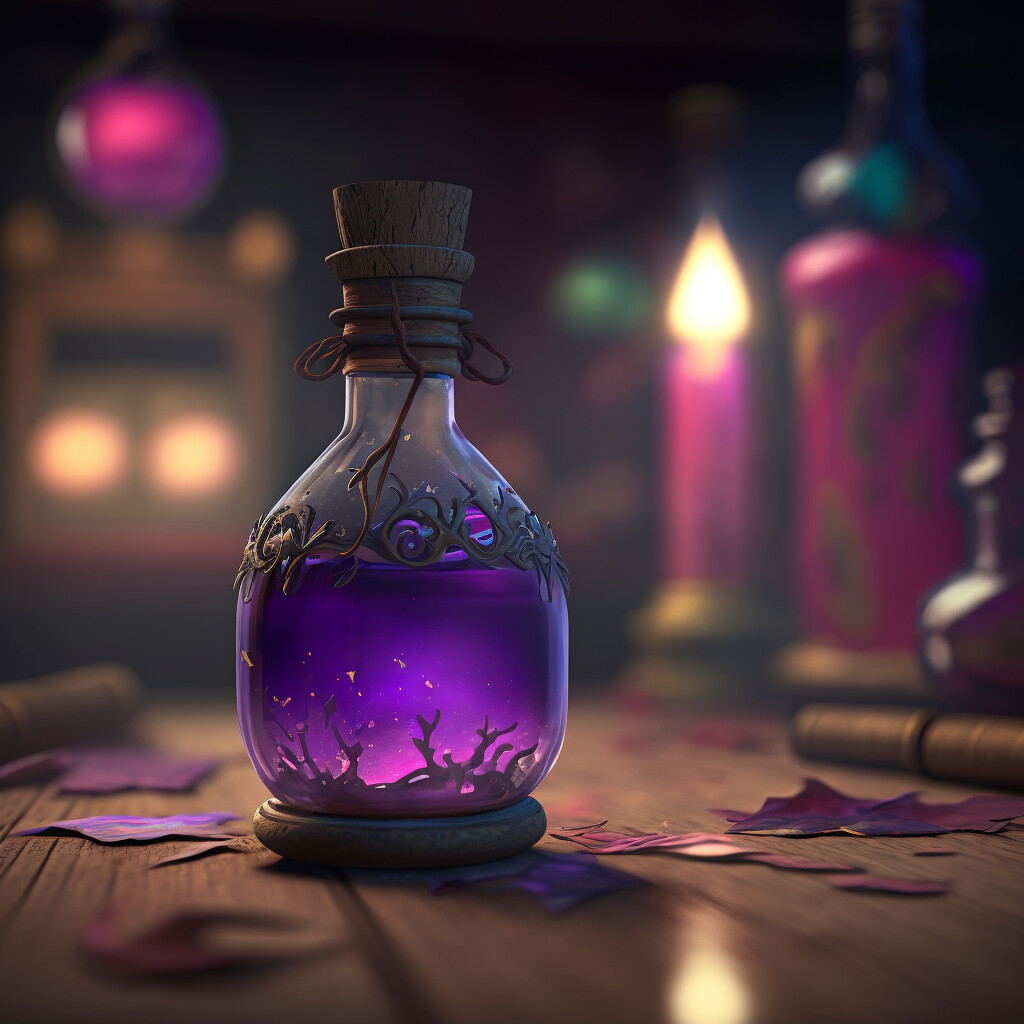 ArtStation potion bottle inspired by rpg fantasy games