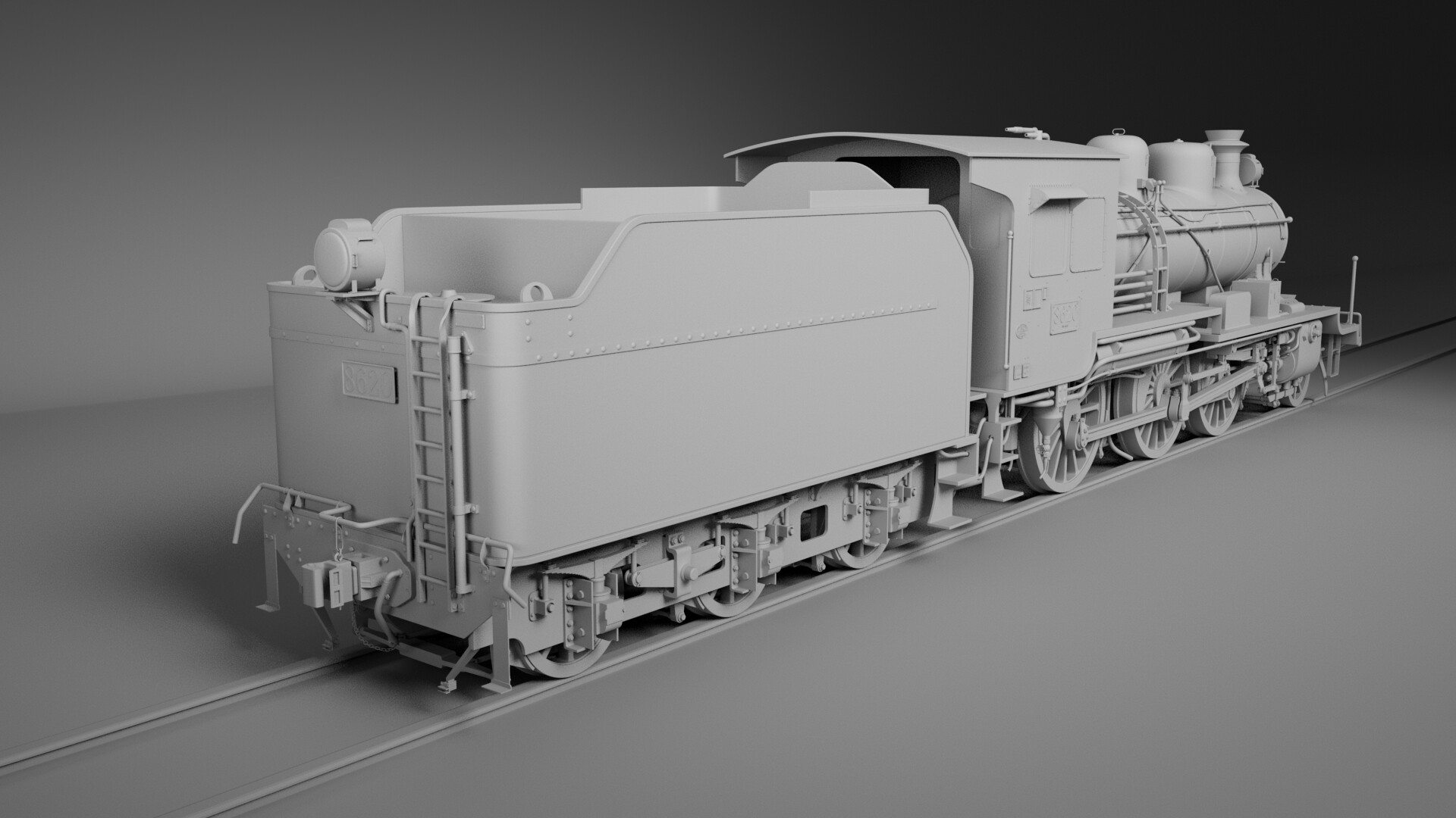 ArtStation - Steam Locomotive - 8620