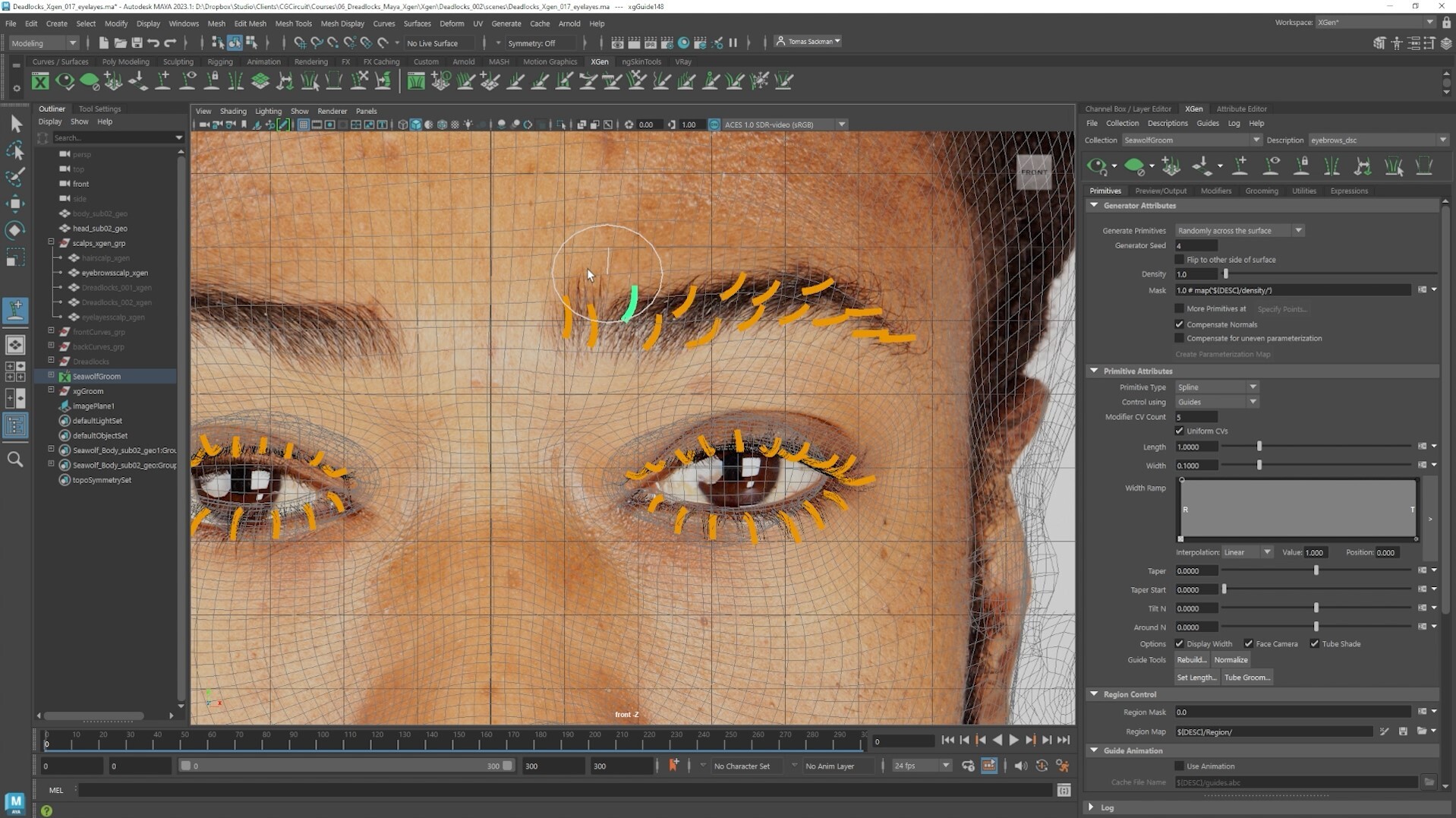 Tomas Sackmann - Realistic Dreadlocks in Xgen / Character Grooming Course