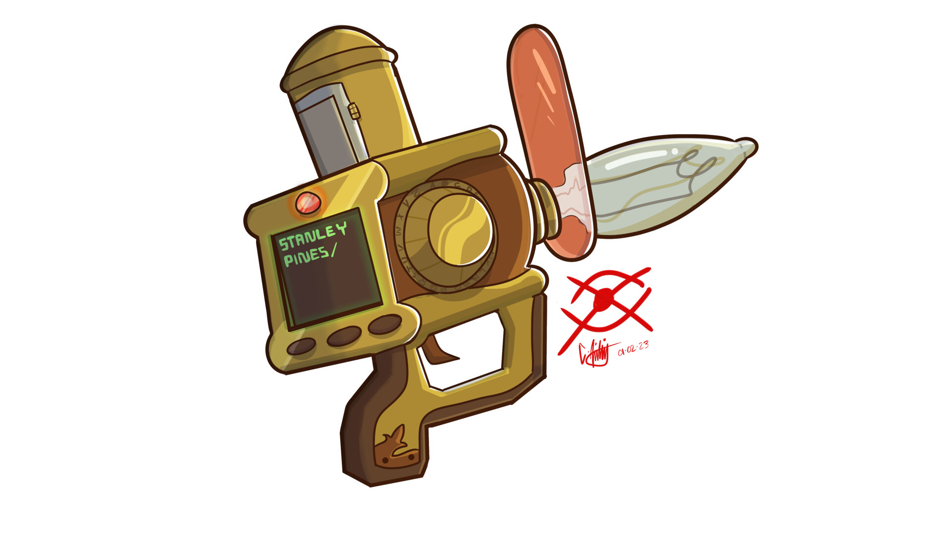 ArtStation Fiddleford's Memory Gun Gravity Falls