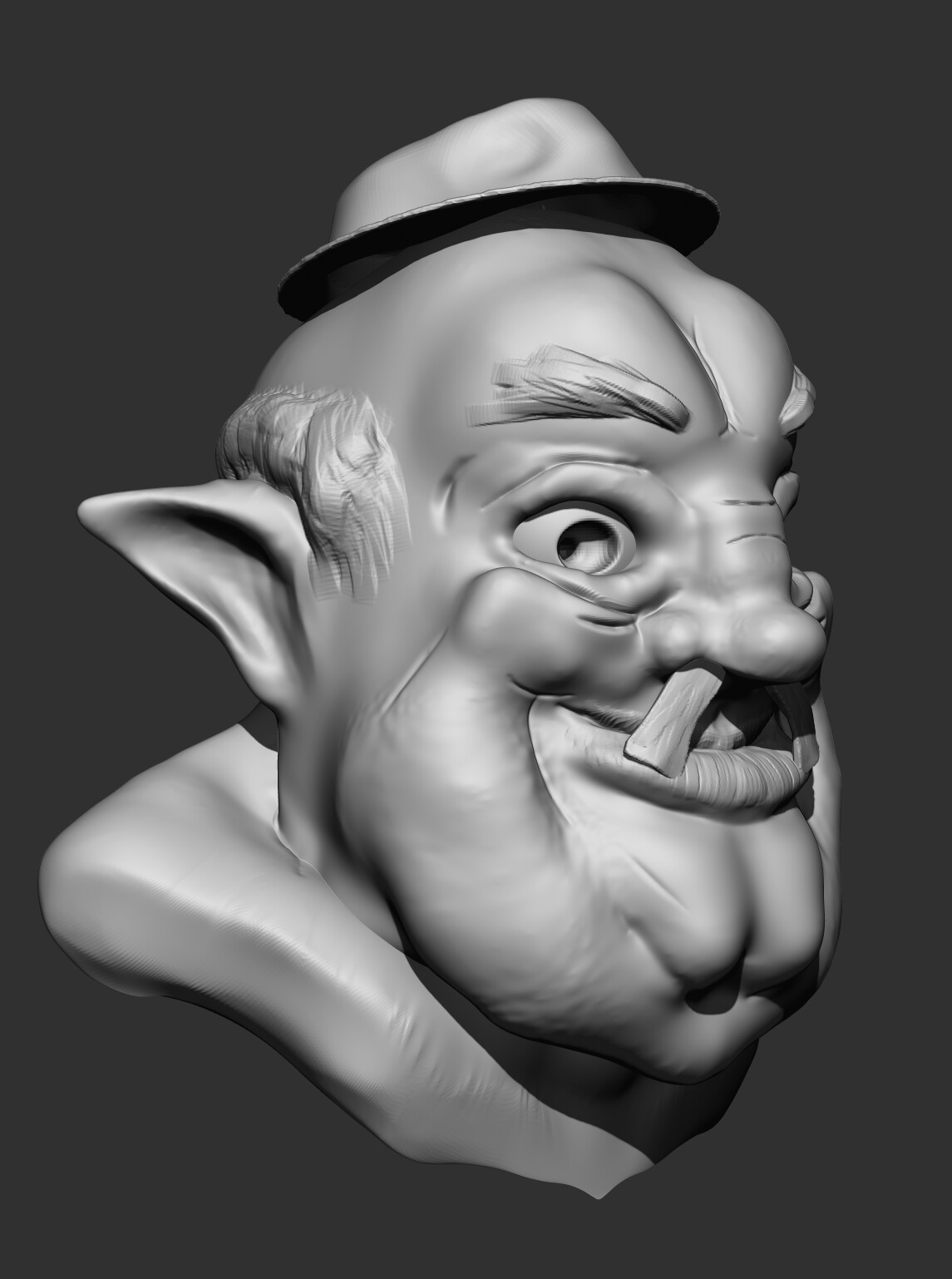 Earlier model, this one was made fully from sculpting Dynamesh in ZBrush only.