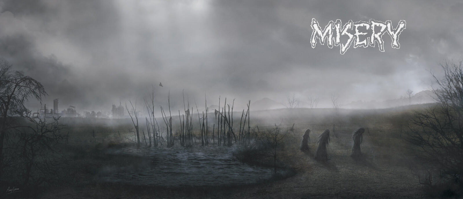 MISERY - album art for Where the sun never shines