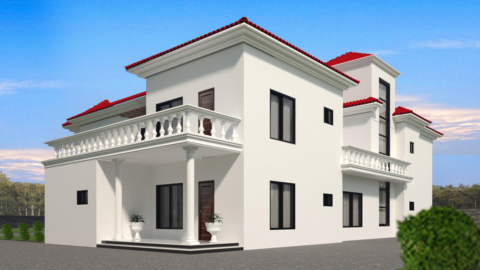 design of house front view