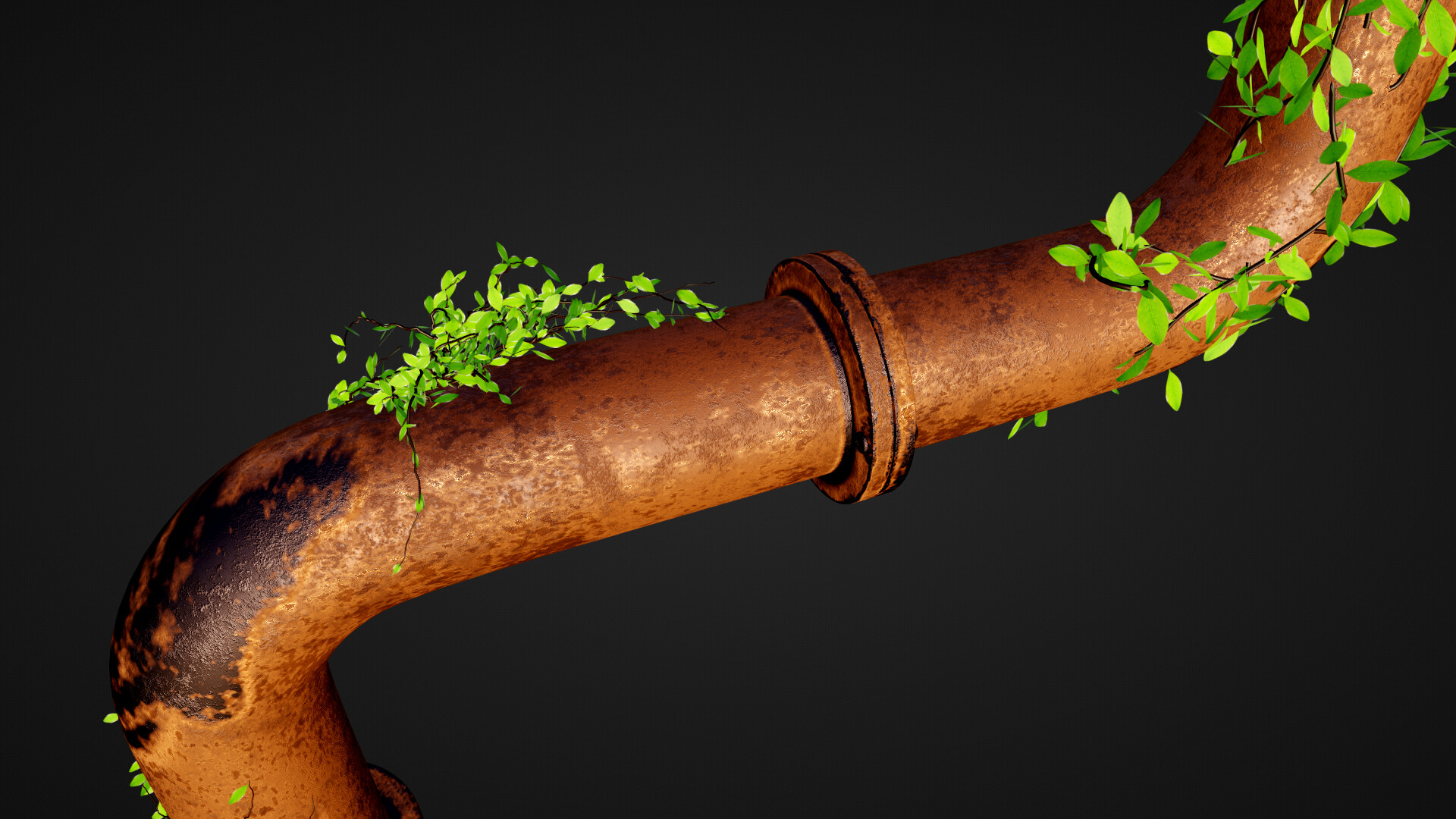 ArtStation - Pipe rusty 3d model - procedural material