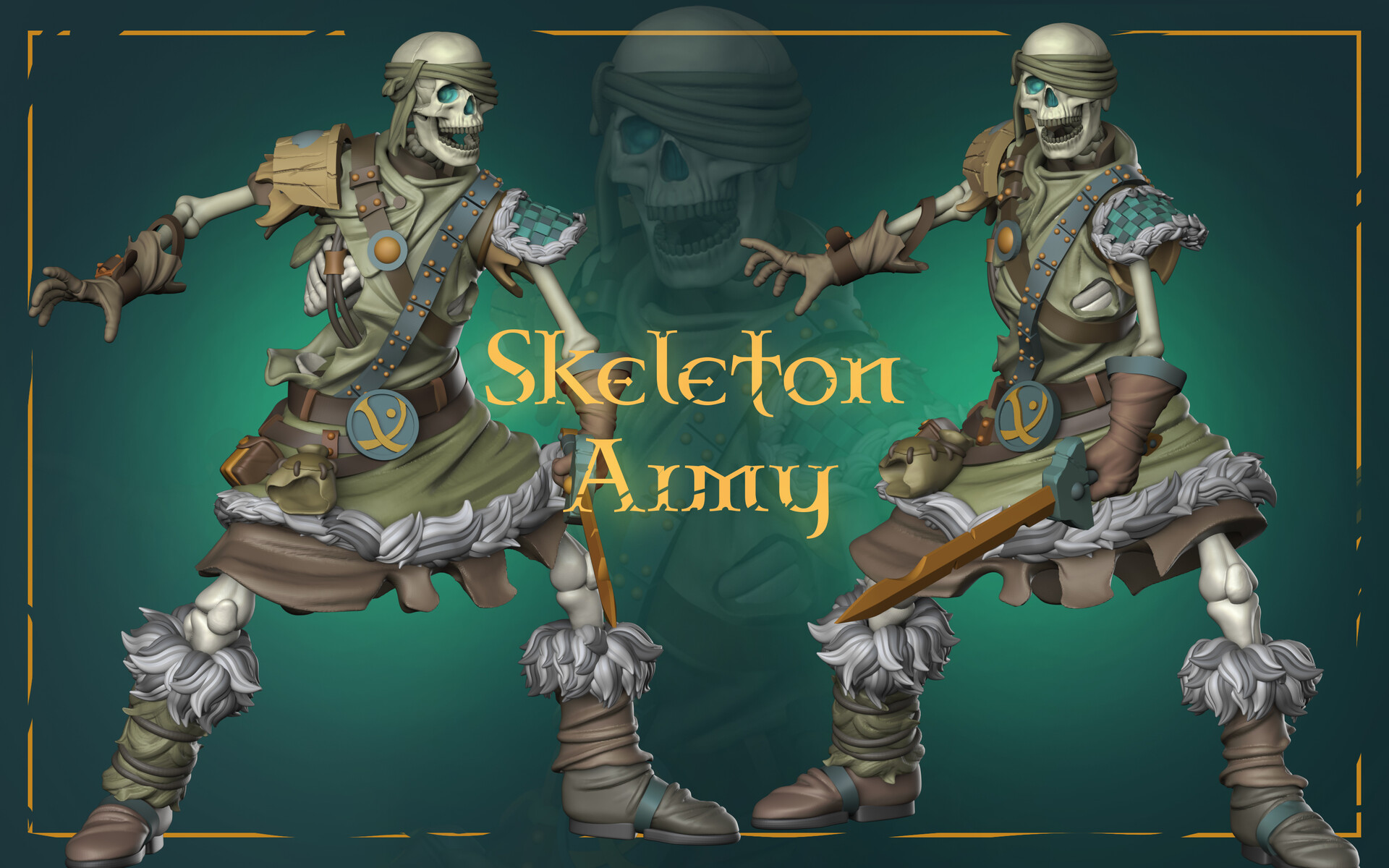 ArtStation - Skeleton DnD miniature set