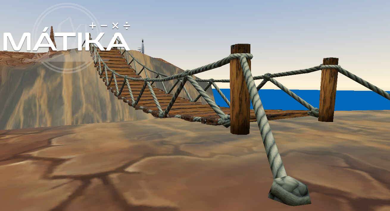 Props of an suspension bridge, integrated on the game, positioned with Unity plug-in Octave 3D. 