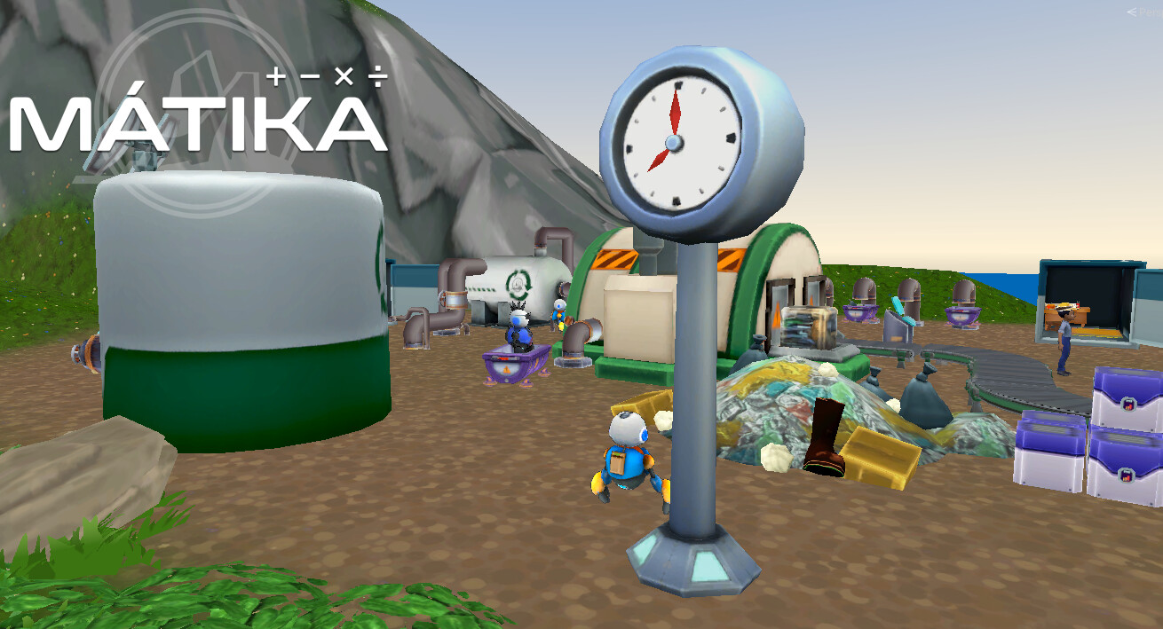 Clock post prop, used in the recycling mini game. 