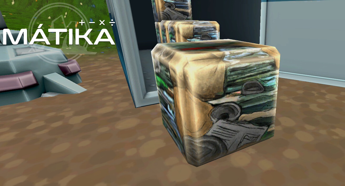 Compacted trash integrated on game