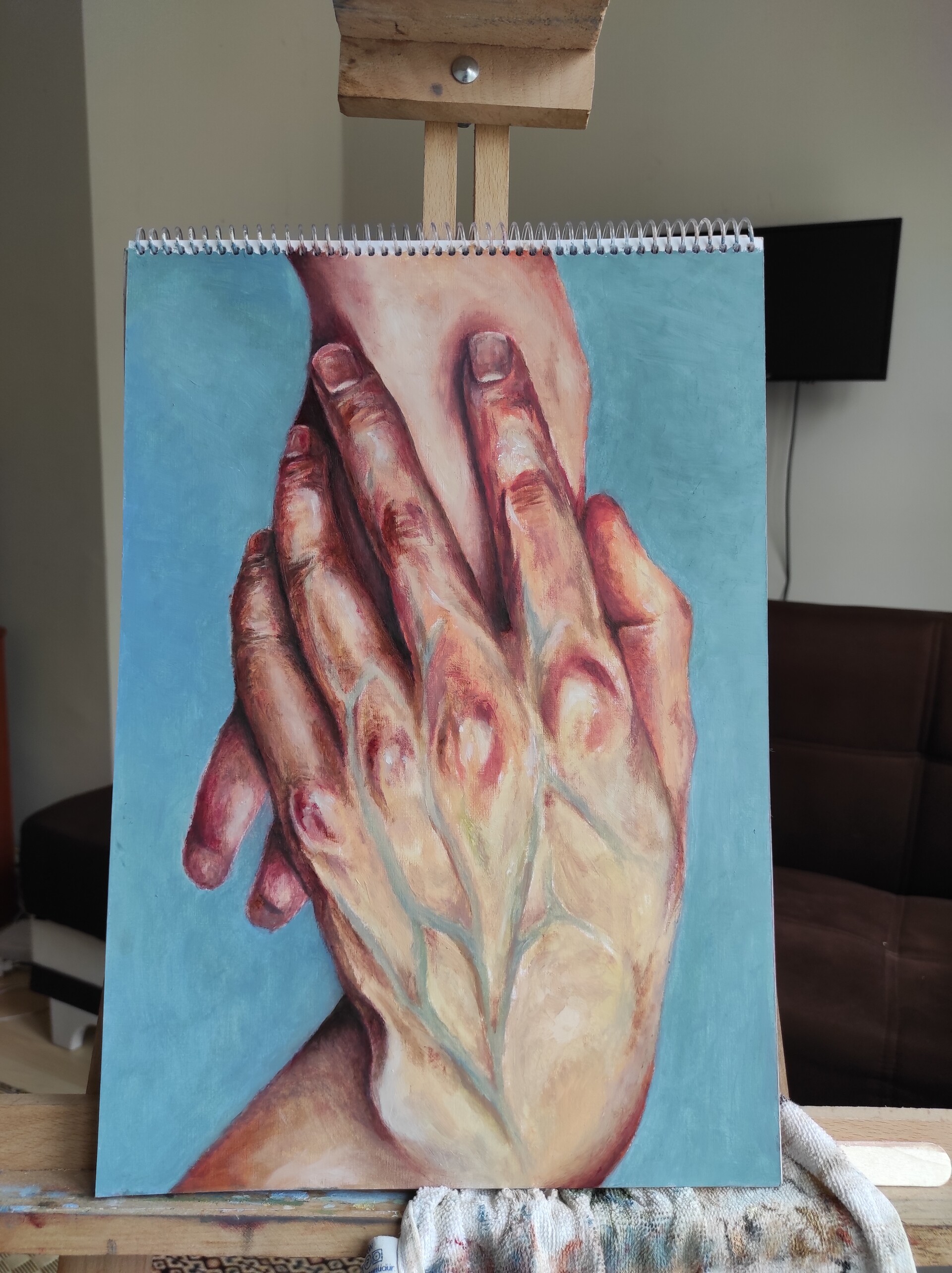 ArtStation Oil paint sketch on paper