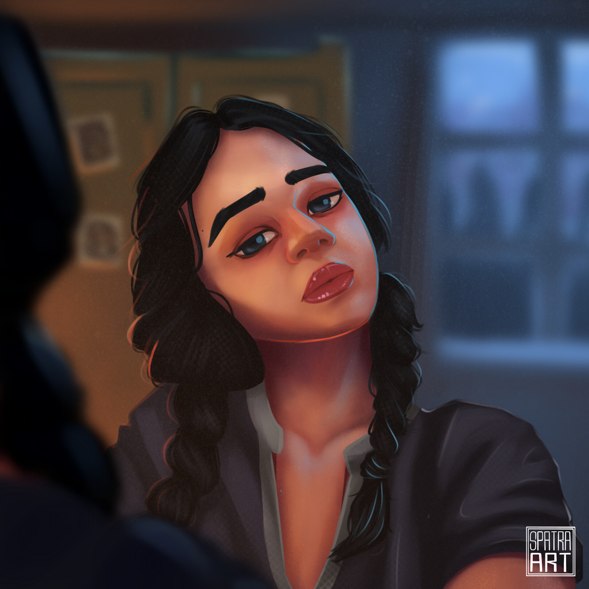 ArtStation Procreate Girl In Mirror ArtStation Procreate Girl In Mirror