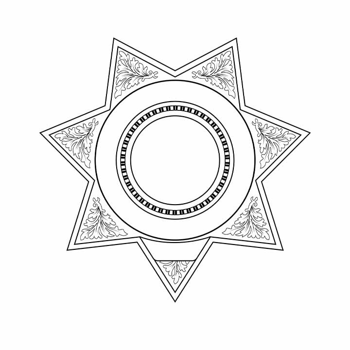 blank sheriff badge