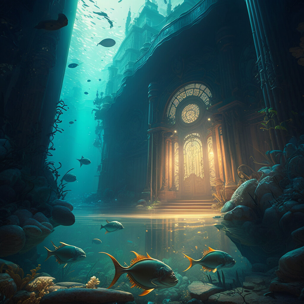 ArtStation The Lost City of Atlantis A Digital Painting Depicting