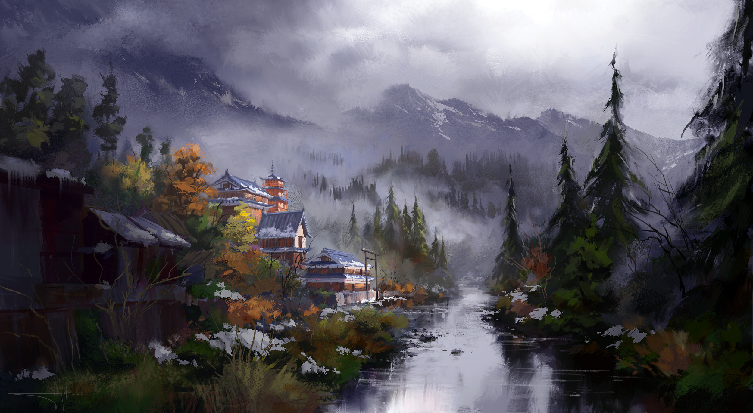 Misty Japan in Autumn