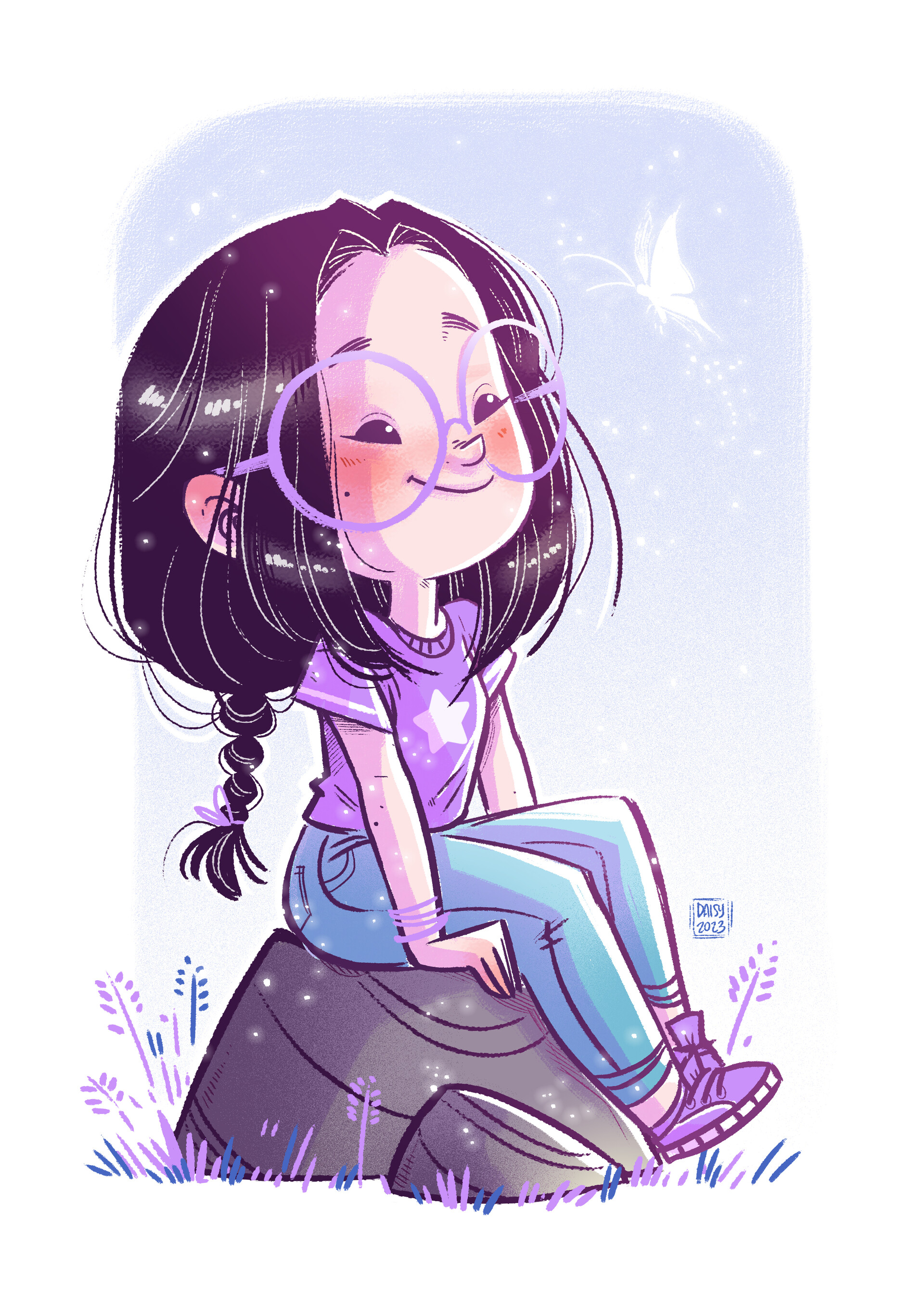 ArtStation - Purple girl