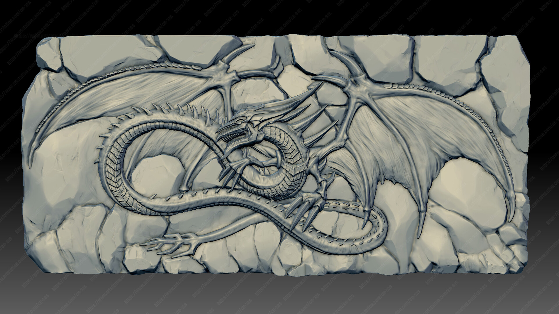 DRAGONS. 騎馬兵士 木版画 tengu1.jpg