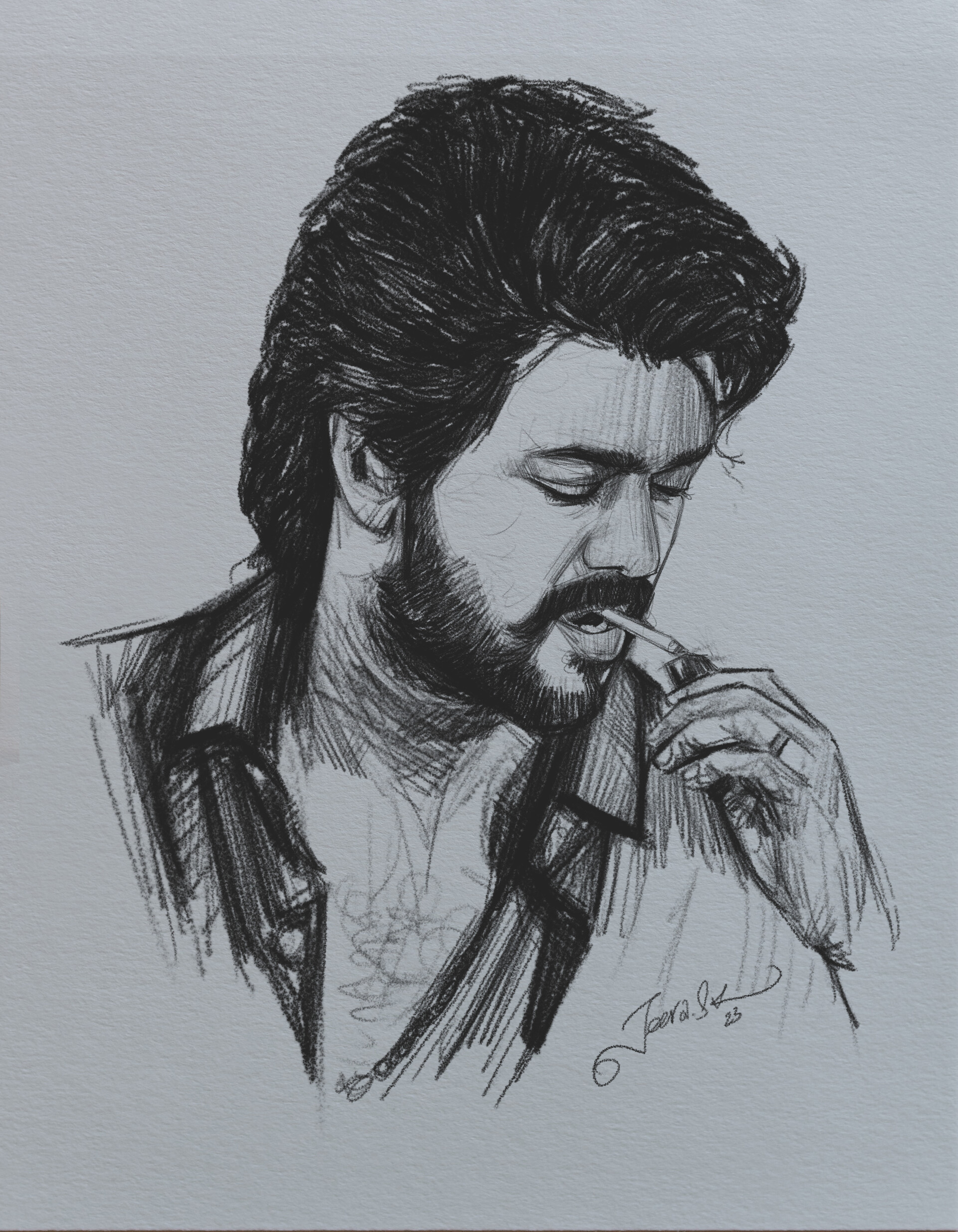 Actor Vijay Drawing  Celebrity drawings Pencil sketches easy Pencil  drawings easy