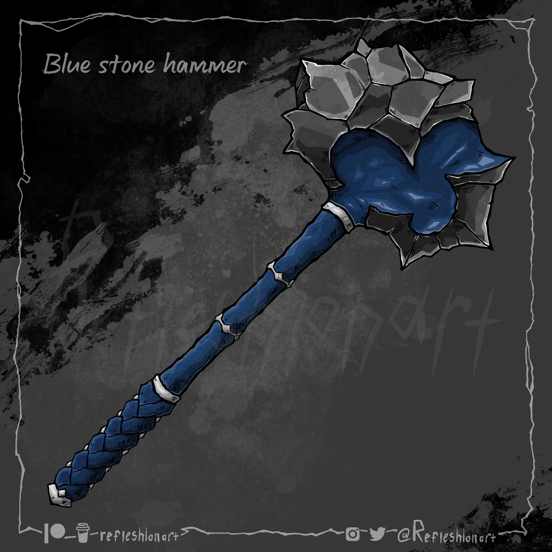 ArtStation Blue stone hammer
