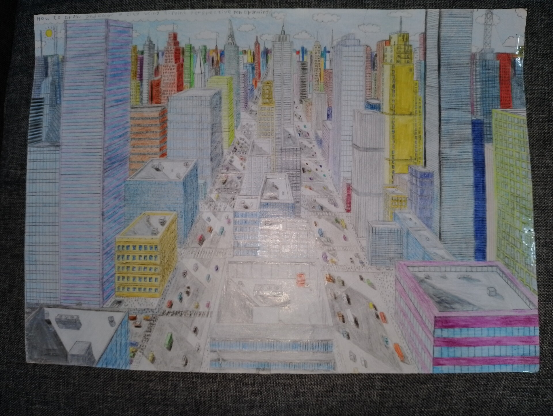 Lexica - Line drawing color of city , van gogh style painting