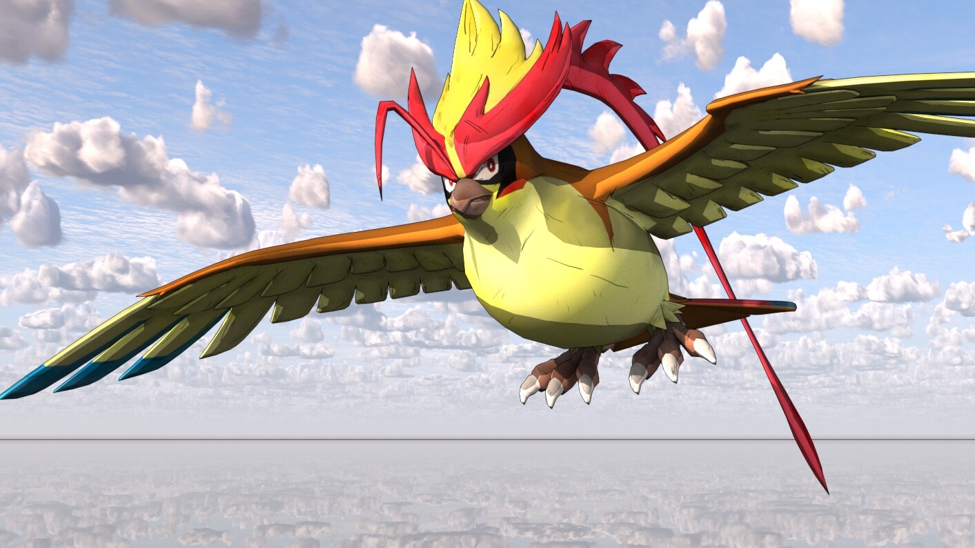 ArtStation - First Texturing - Méga Pidgeot