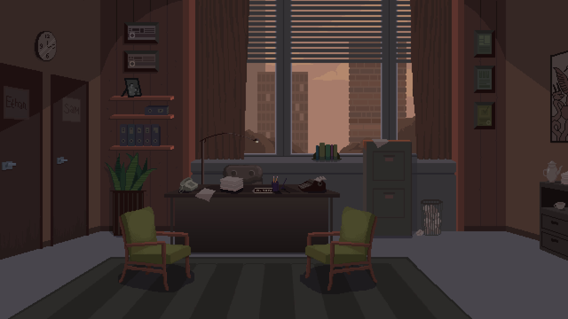 ArtStation - Pixel Art Office Background