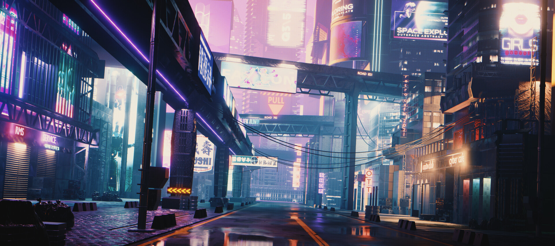 ArtStation - cyberpunk city