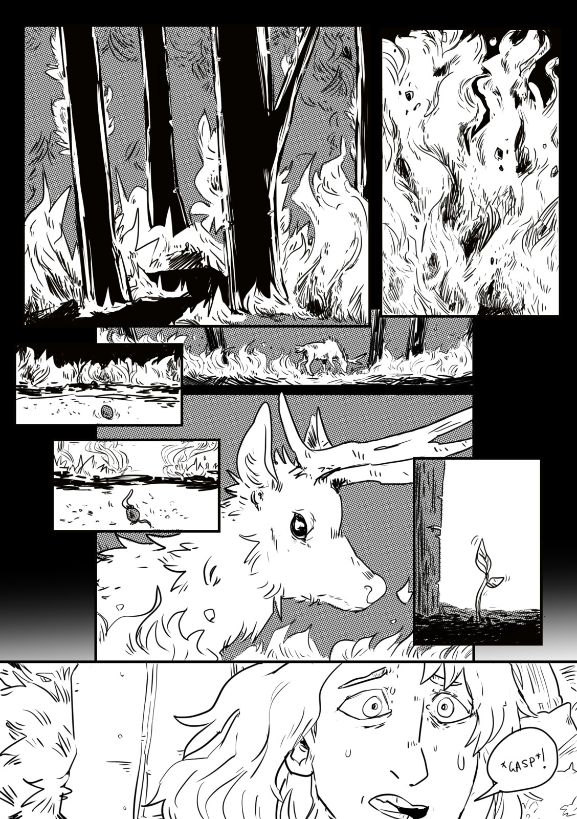 misc. character exploration comic sample pages, 2021
