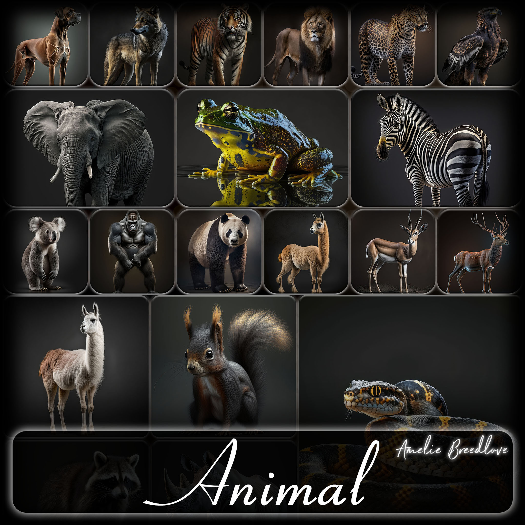 Amelie Breedlove 300 Animal Reference Pack 4K v.18