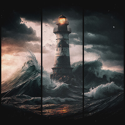 Fabien burgue valinordekalt dark sunset over lighthouse in stormy ocean huge ae202676 675b 4893 b599 dc8b45c3499a edit