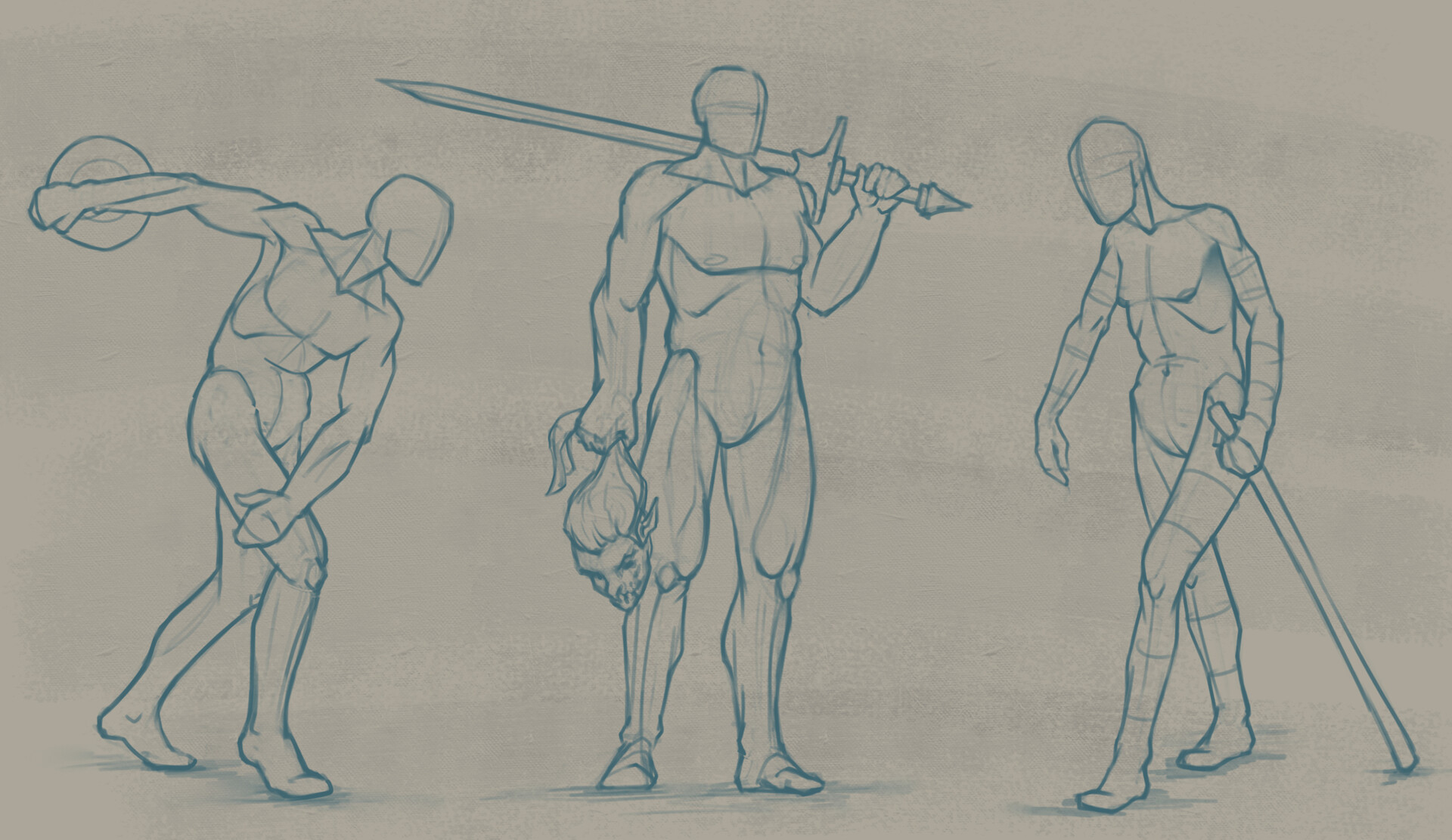 Free Weapon Pose References for Artists