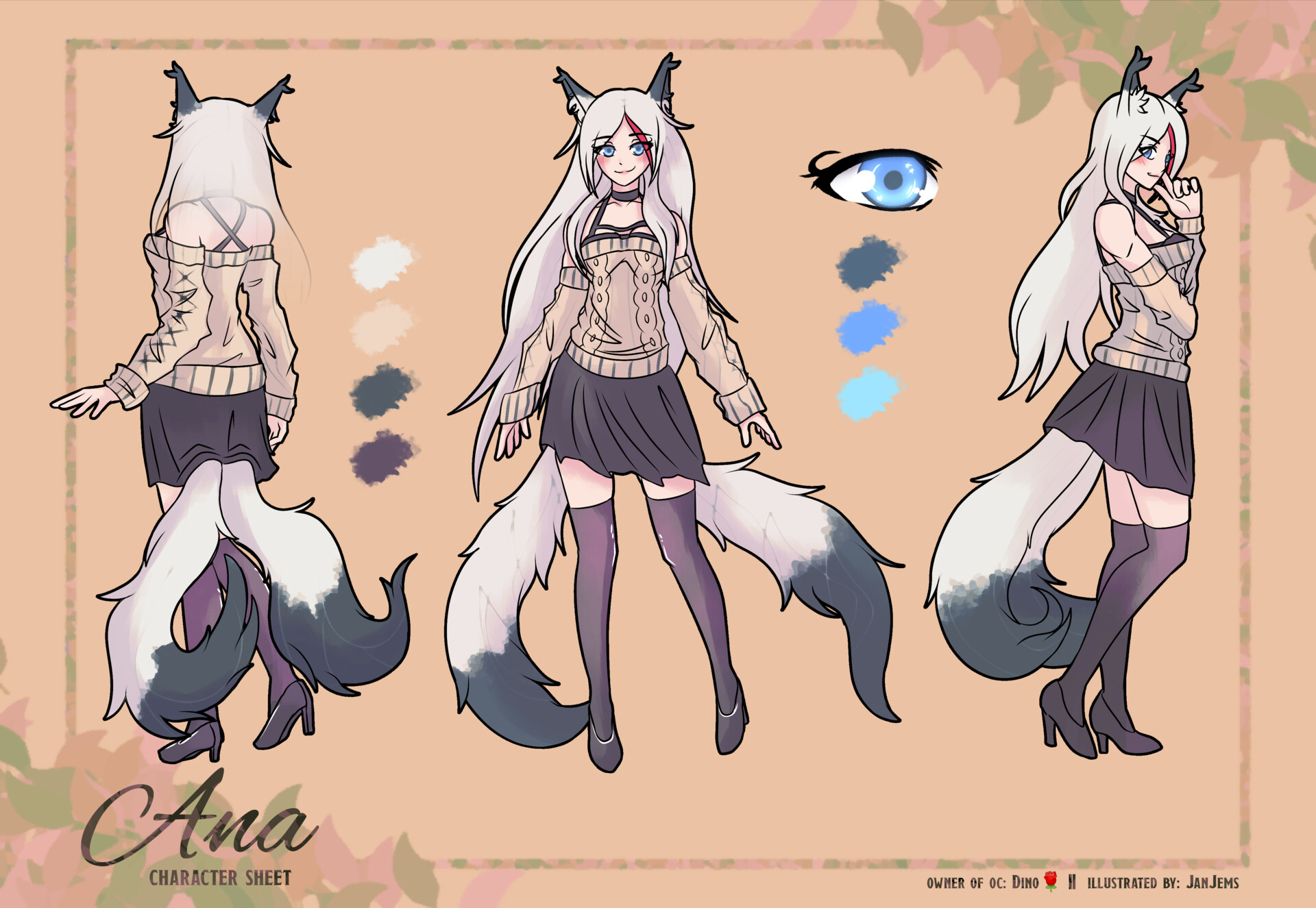 ArtStation A Kitsune Character Sheet
