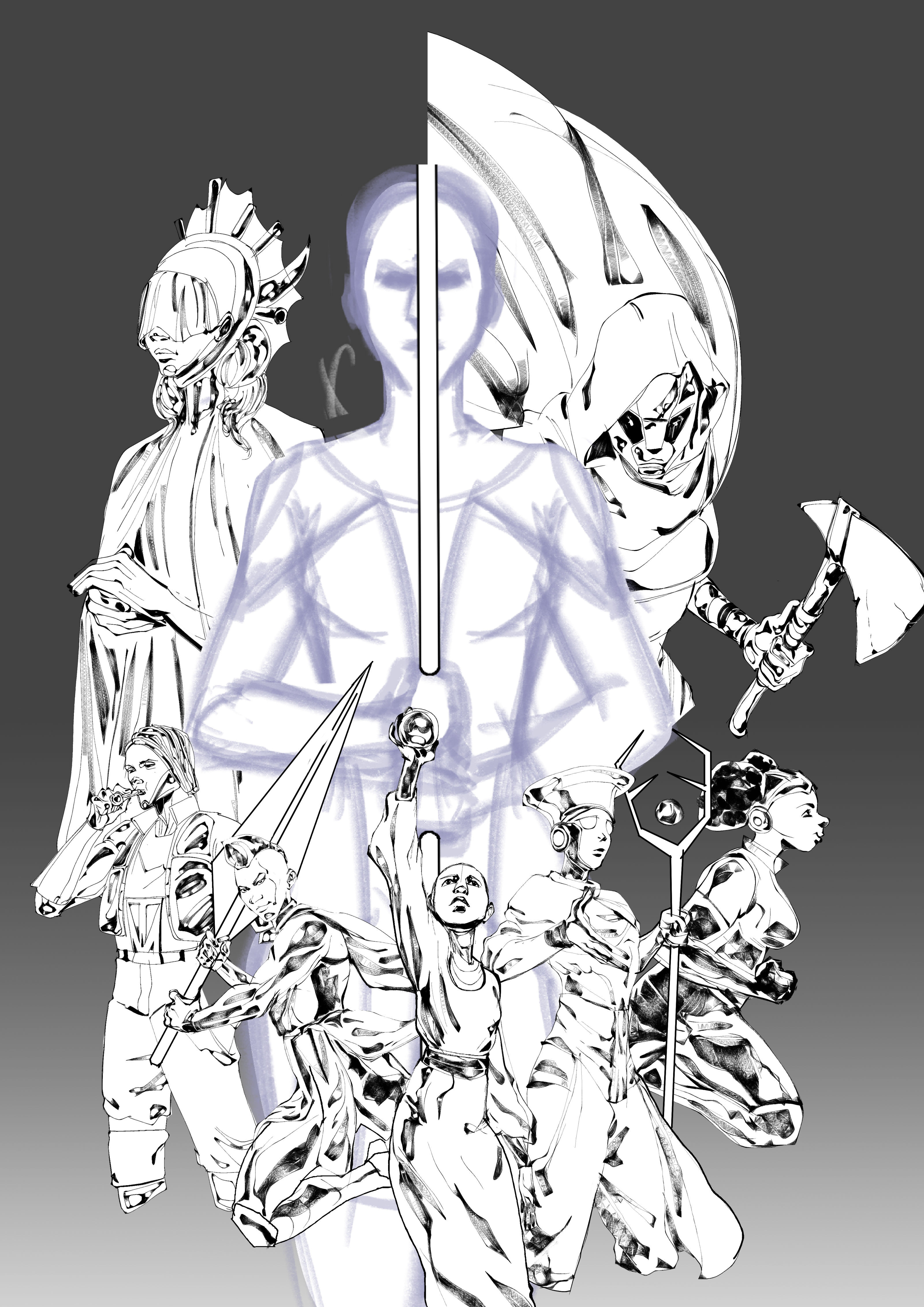 Semi clean line art