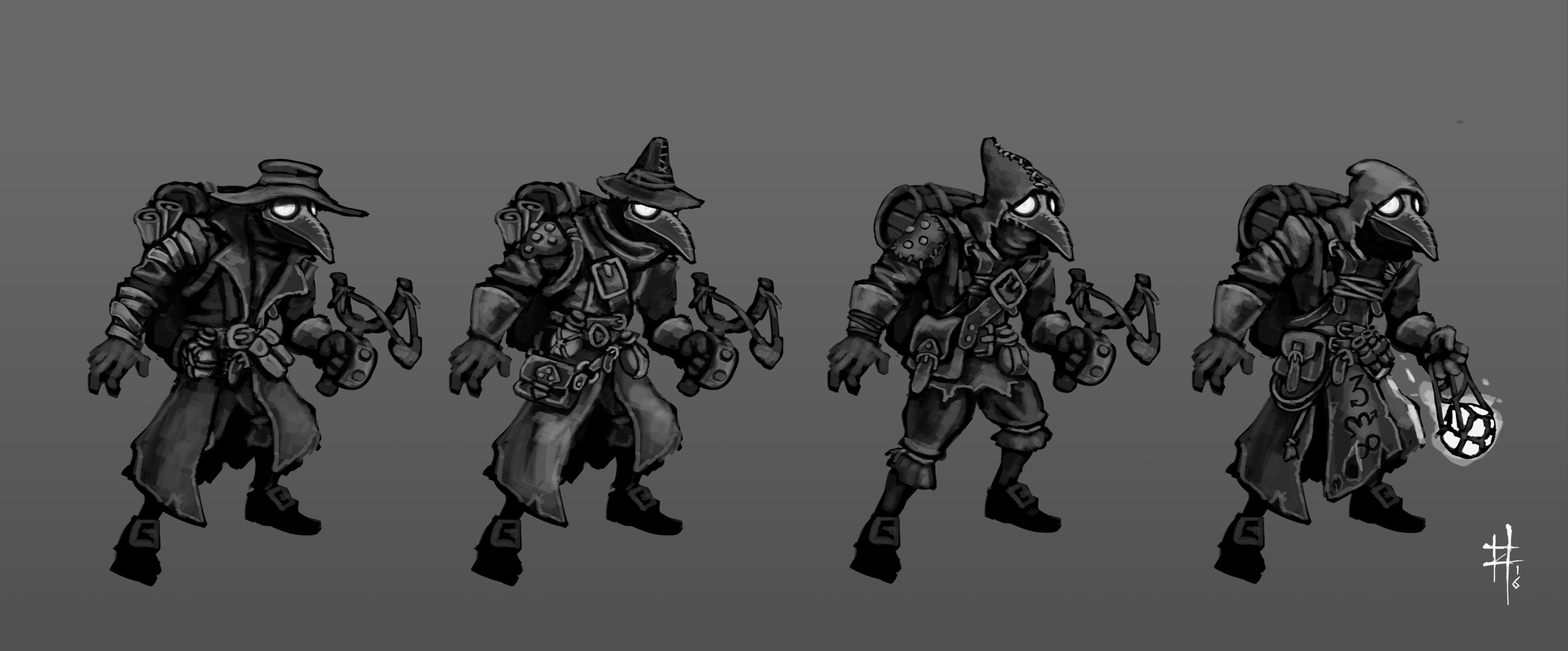 Alchemist/Plague Doctor early design exploration