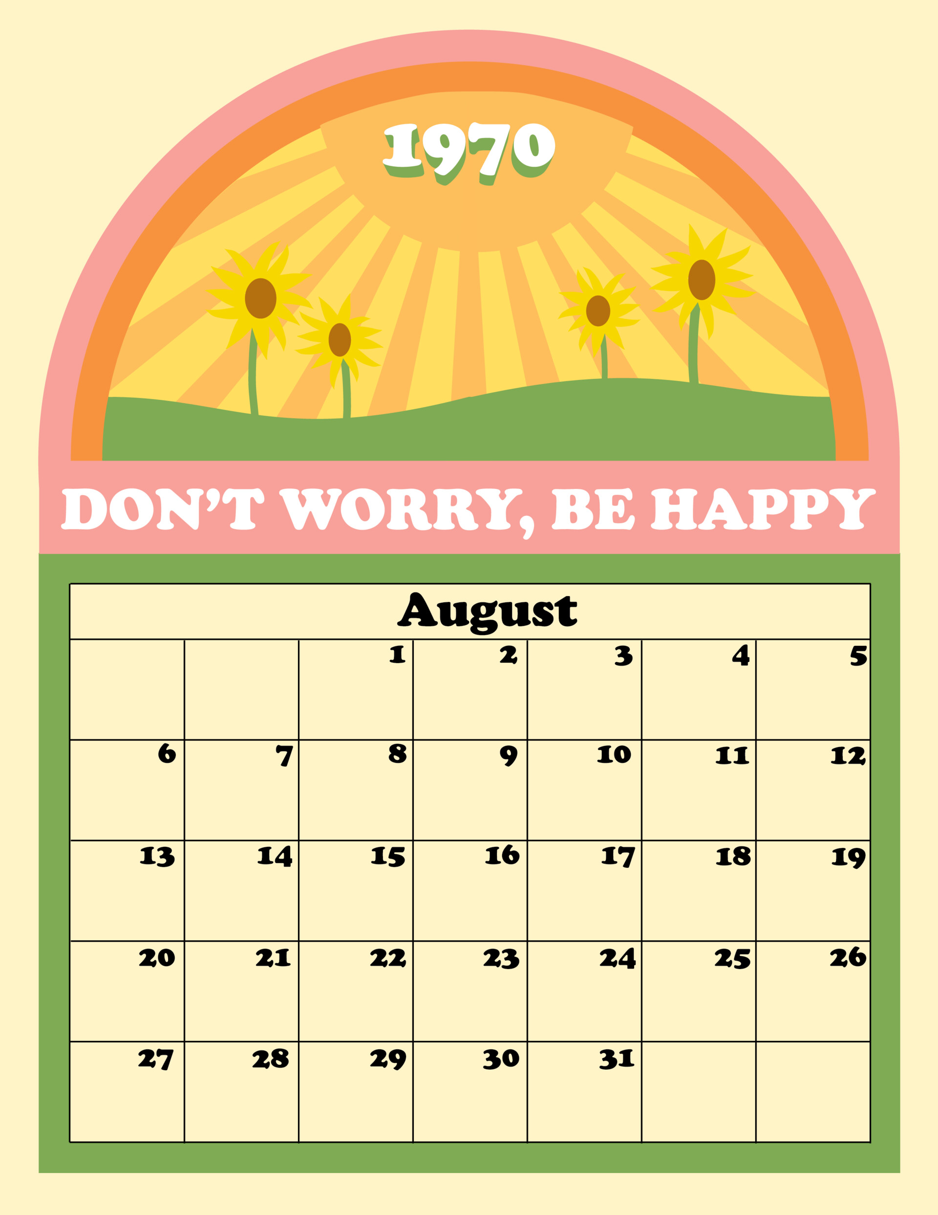 ArtStation 1970s Calendar Design