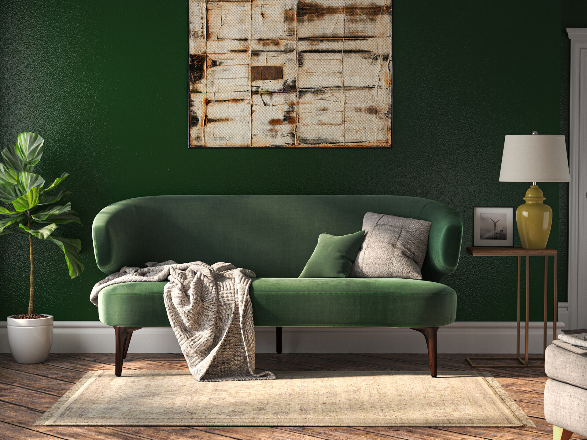 ArtStation - Зелений диван